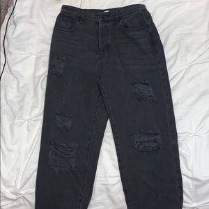 PacSun Black High Waisted Straight Leg Jeans